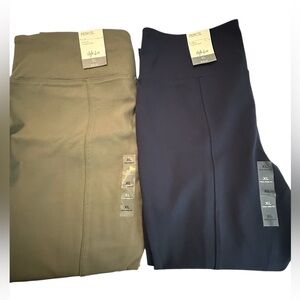 Style & Co Women’s High Rise Leggings 2 Pair Olive and Navy NWT Size XL